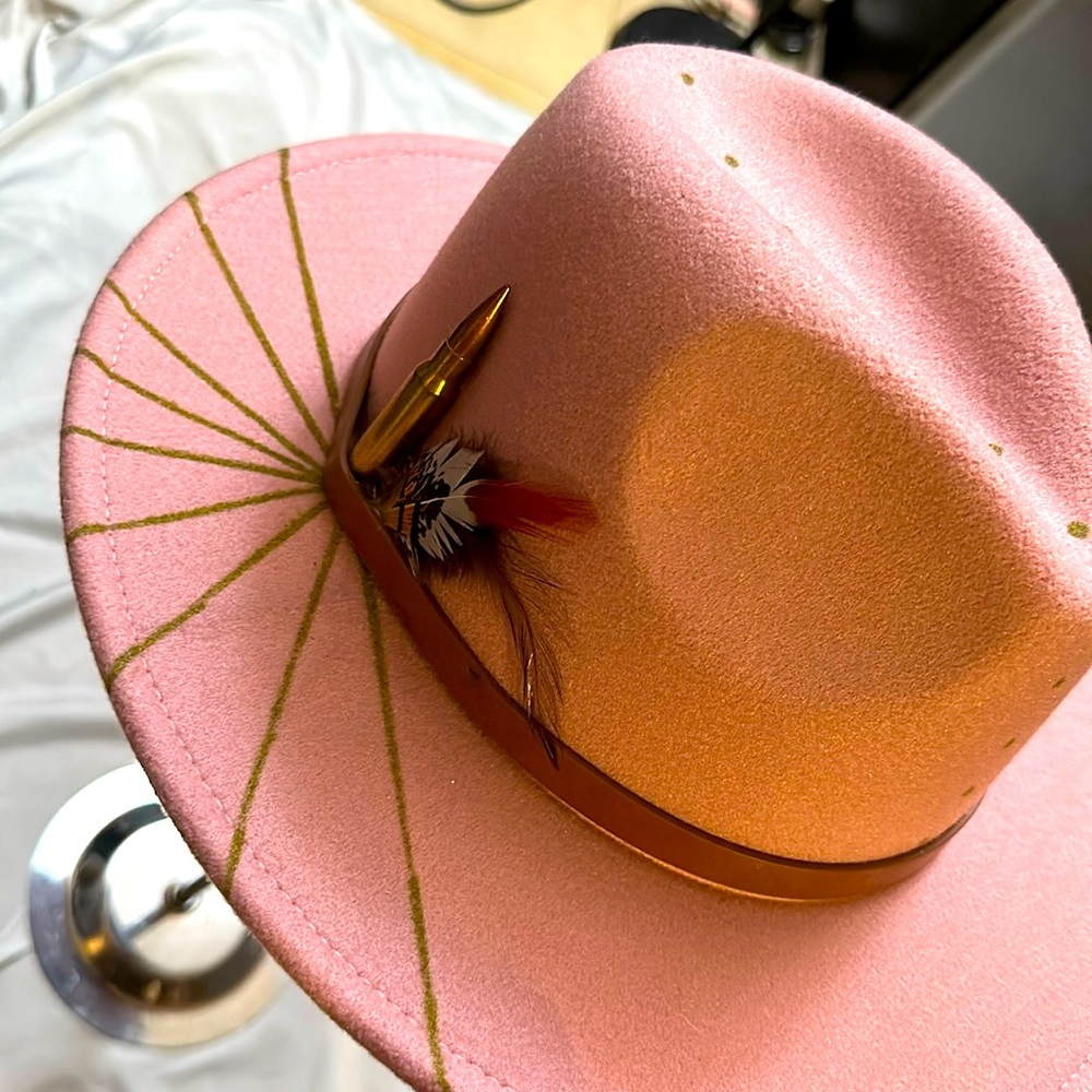Pink She means business hat
